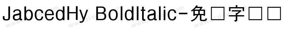 JabcedHy BoldItalic字体转换